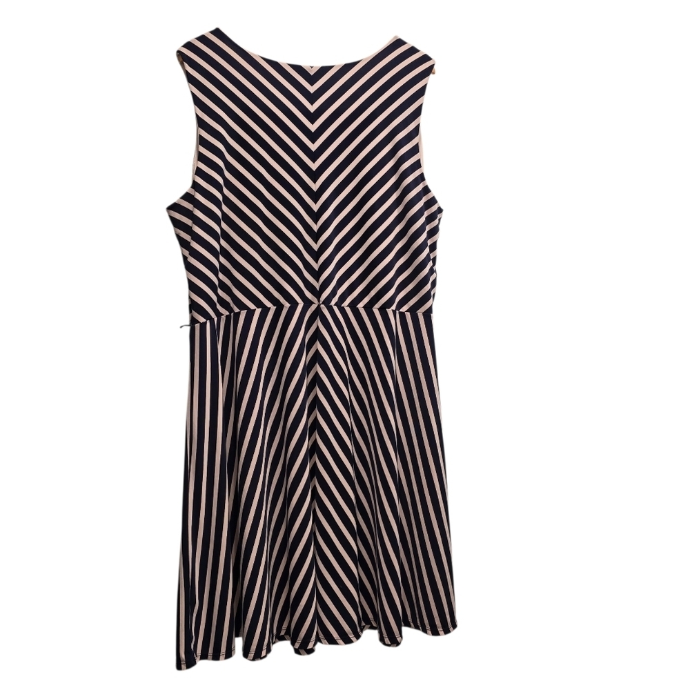 Lauren Ralph Lauren Navy Blue And White Stripe Dress Size 3X - Picture 3 of 12